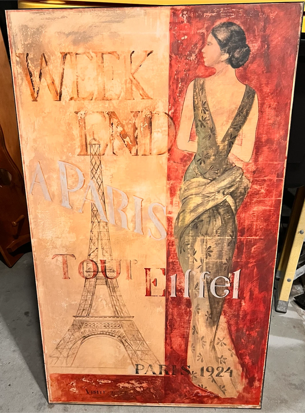 Plaque mounted photo “Week end a Paris”