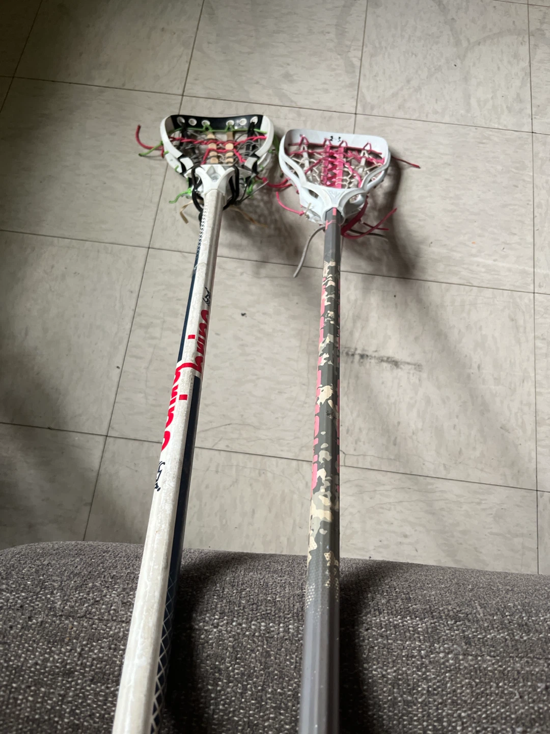 Lacrosse Sticks (2) - Pink and White