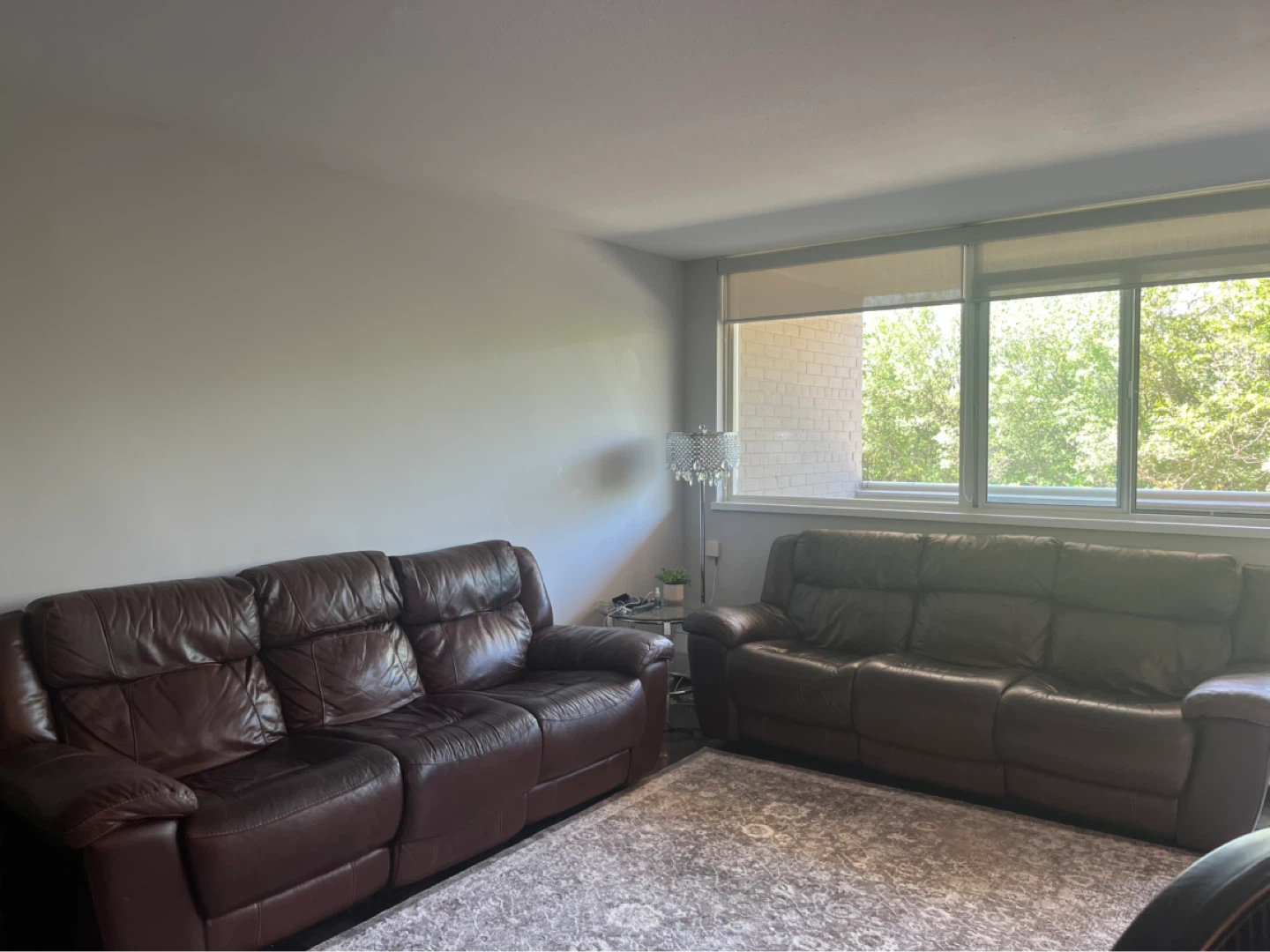 Brown Leather Reclining Sofa x2 ( BOTH FOR 800$)