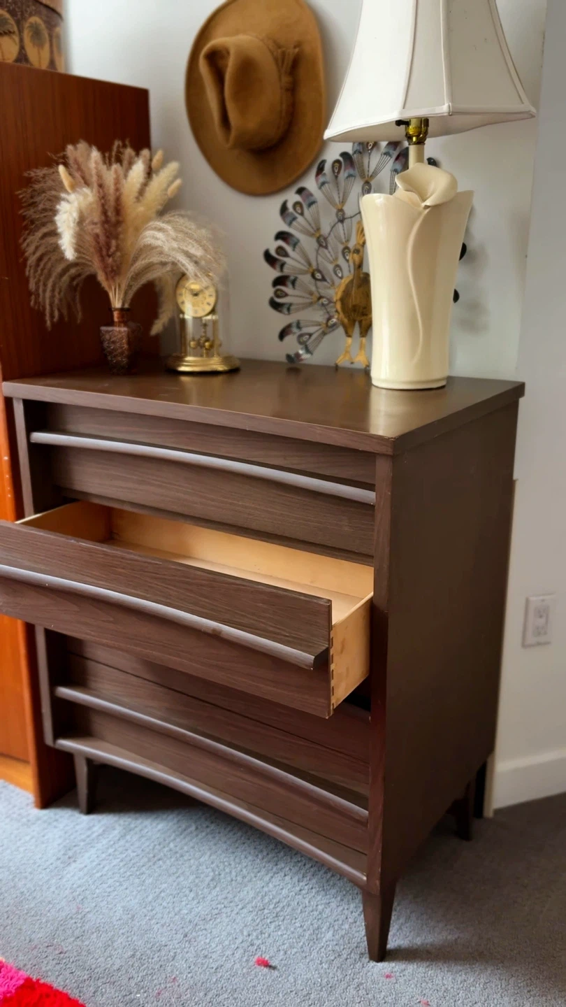 Midcentury Modern Vintage 5-Drawer Dresser - photo 4