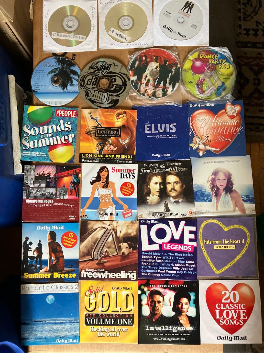 Collection of Daily Mail Music CDs and DVDs