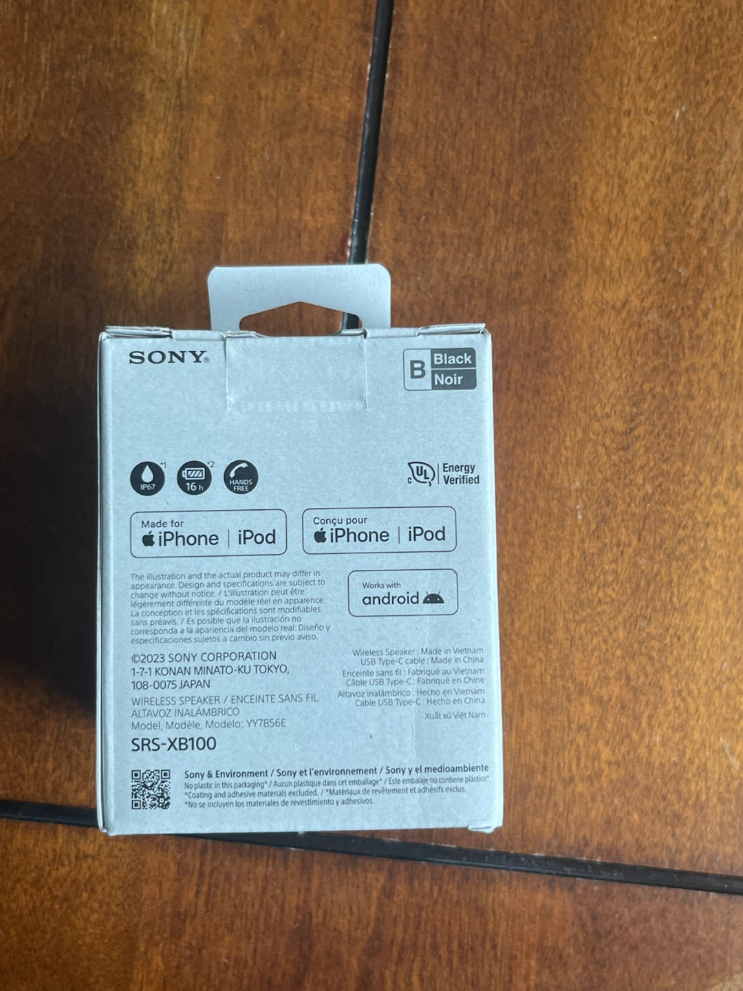 Sony SRS-XB100 Wireless Speaker - Black - photo 2
