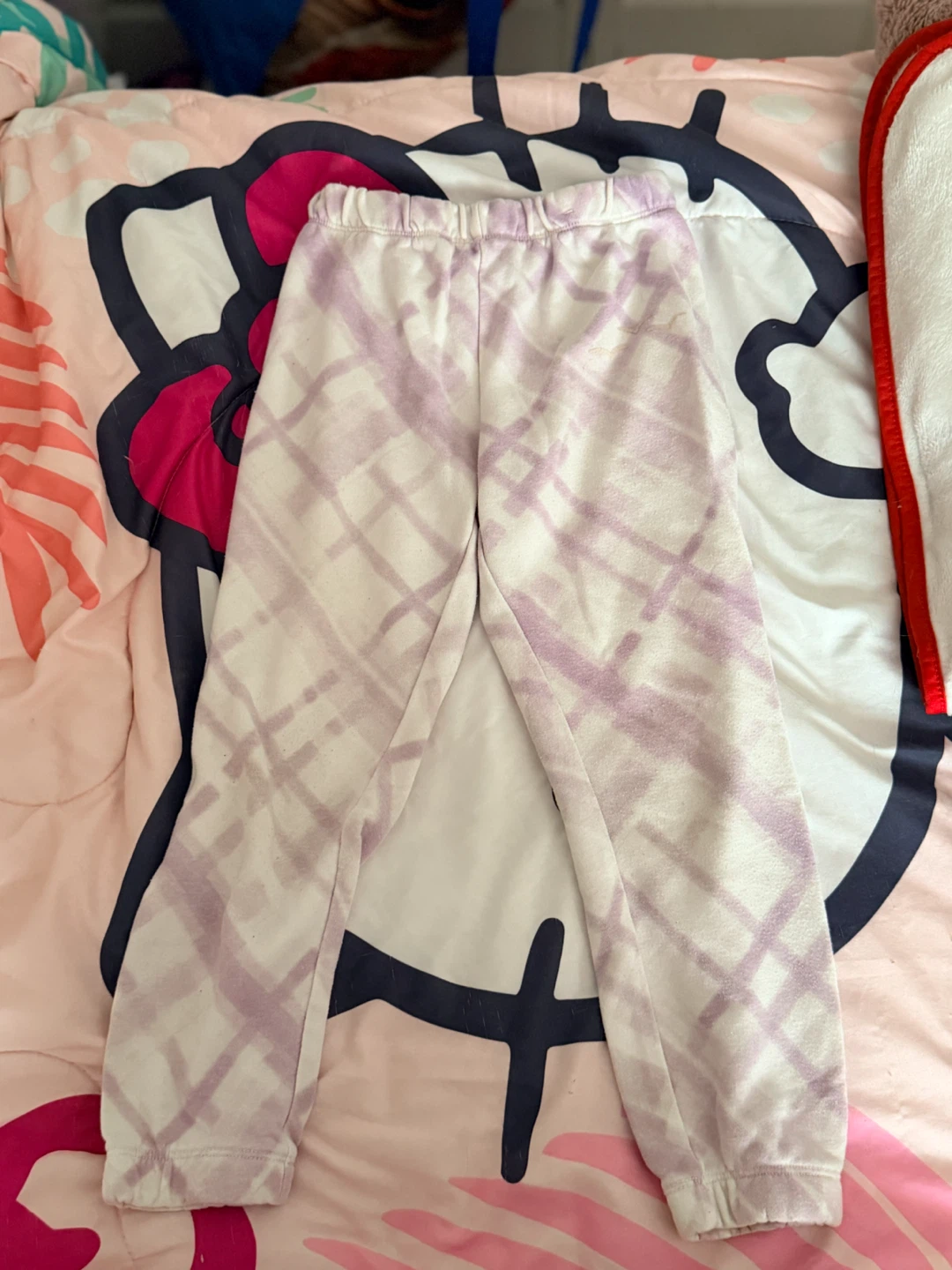 Kids' Sweatpants Purple Plaid Size 6