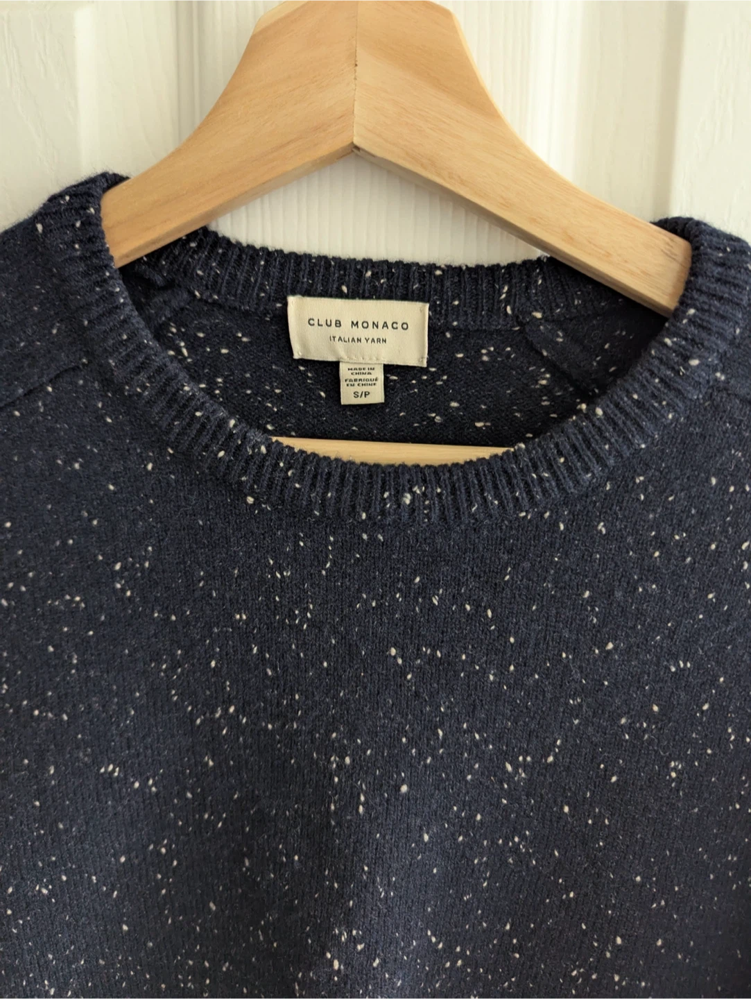 Club Monaco Wool Speckled Blue Sweater Men’s Size Small - photo 3