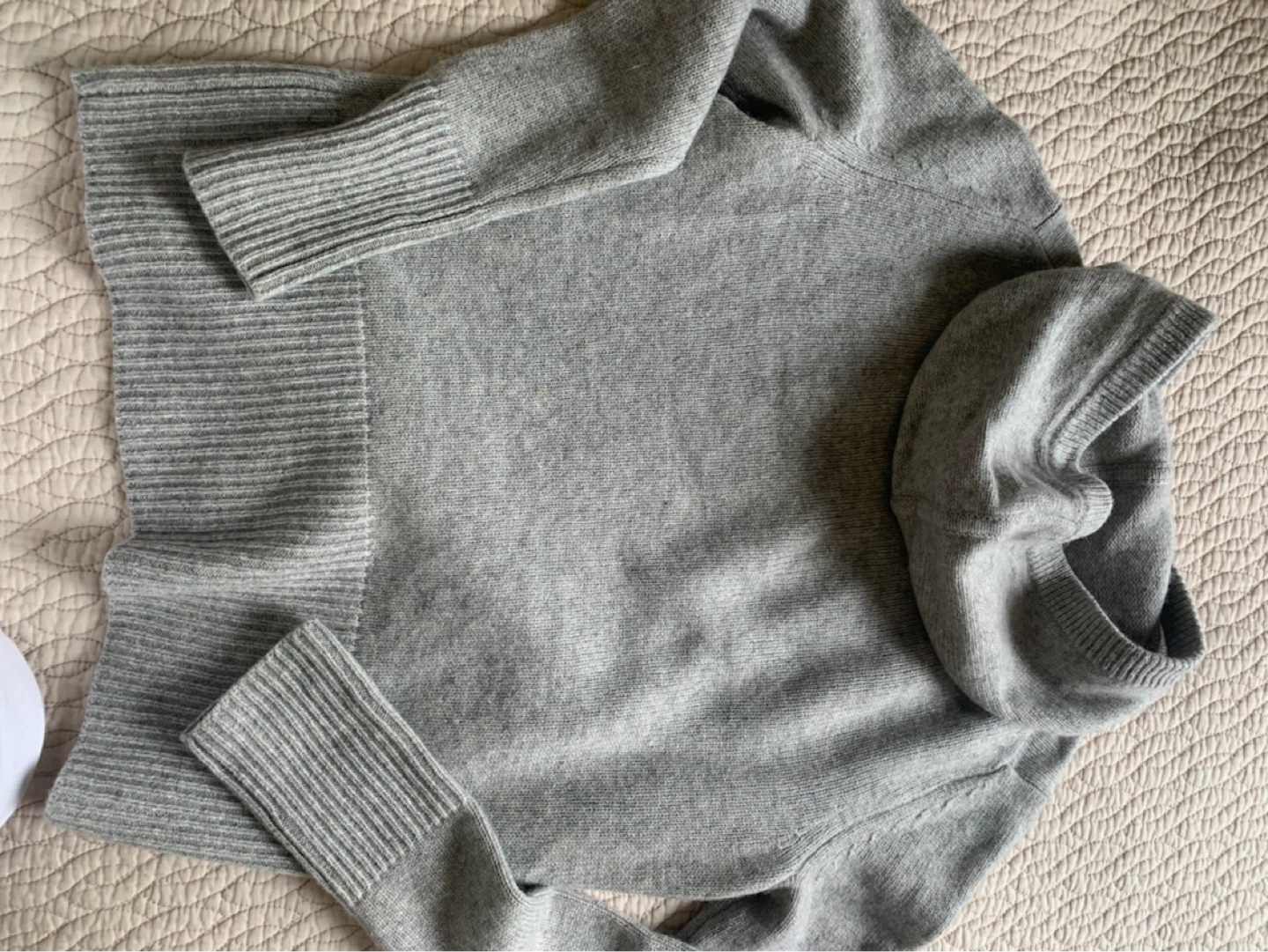 Gap Cashmere Sweater - Petite Small - Grey - photo 3