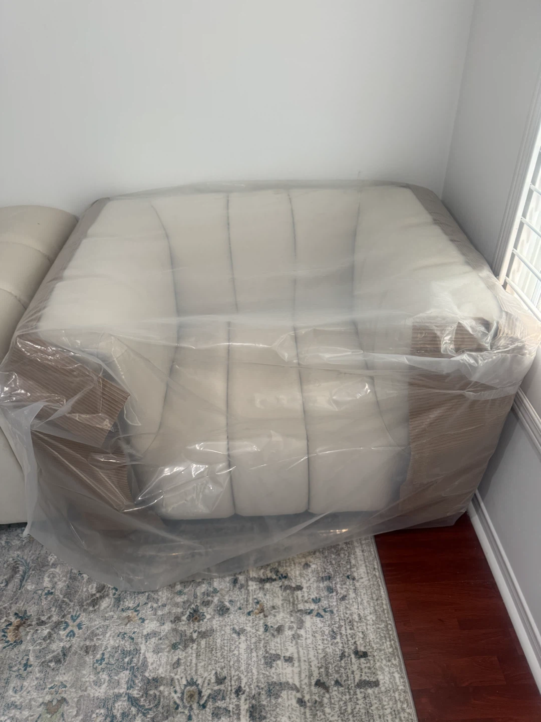 Brand New Beige Upholstered Armchair