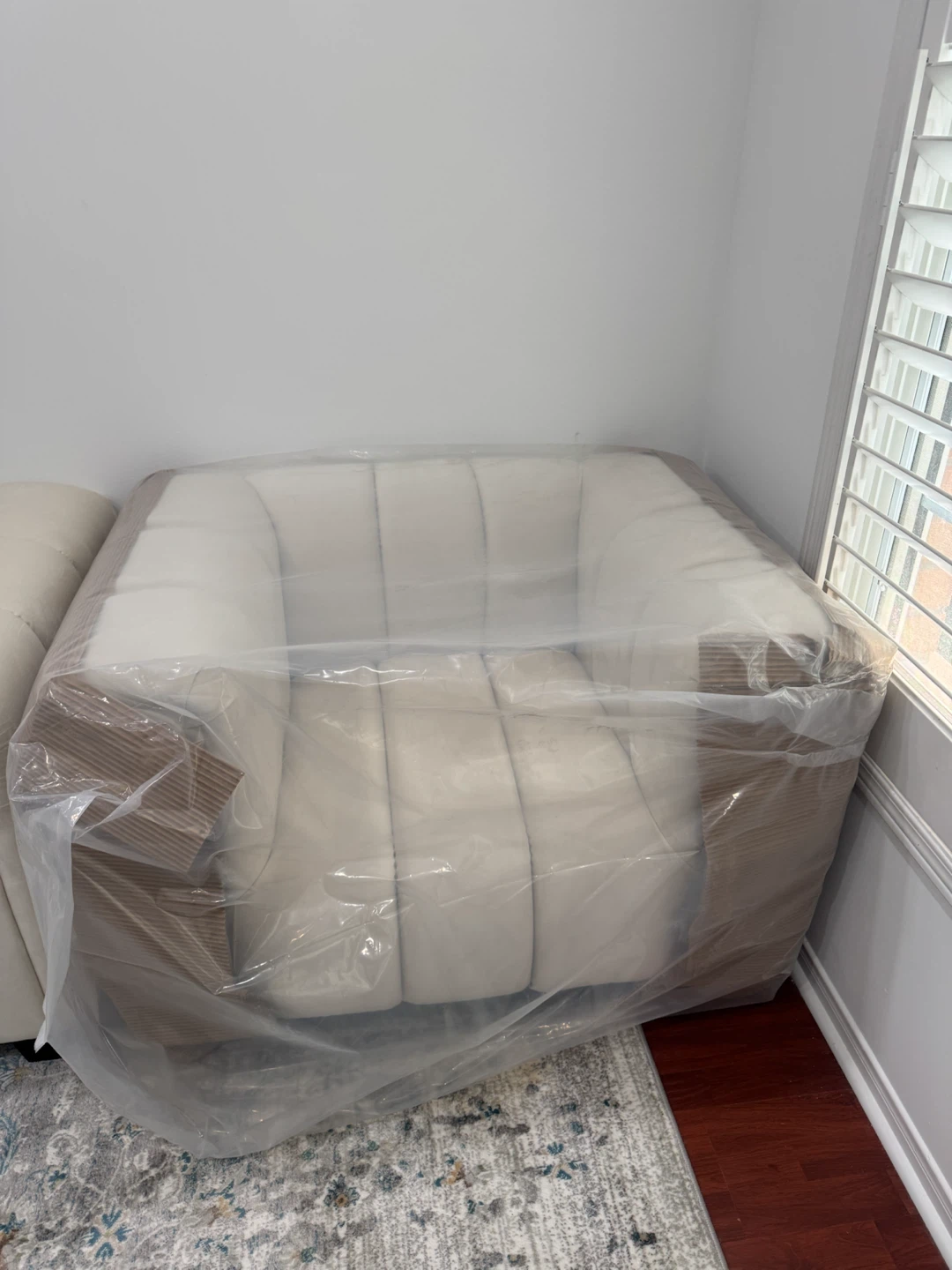 Brand New Beige Upholstered Armchair - photo 2