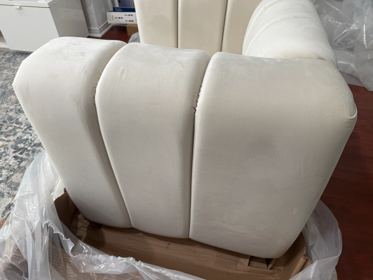 Brand New Beige Upholstered Armchair - photo 4