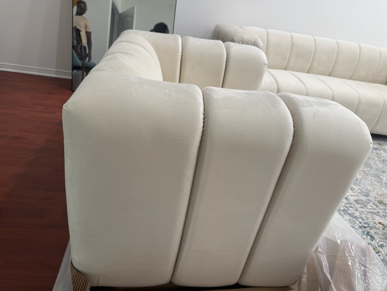 Brand New Beige Upholstered Armchair - photo 5