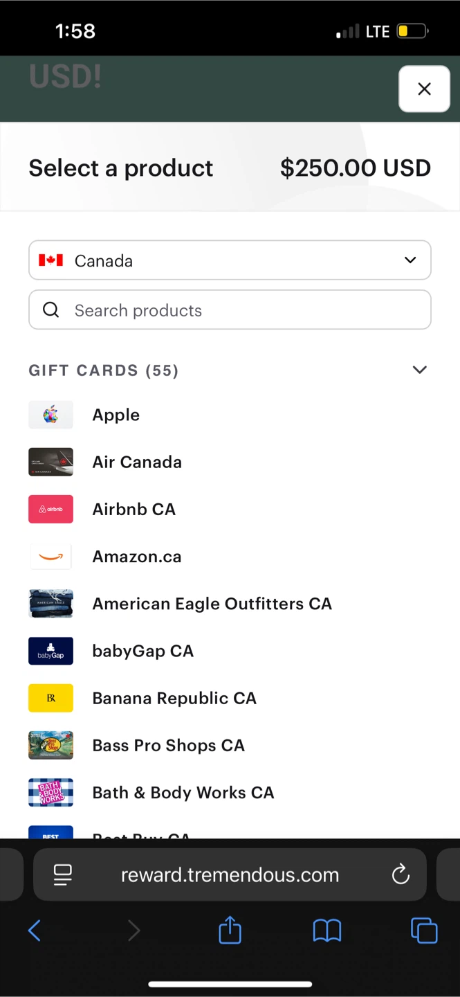 $351 CAD gift card to any one of these.