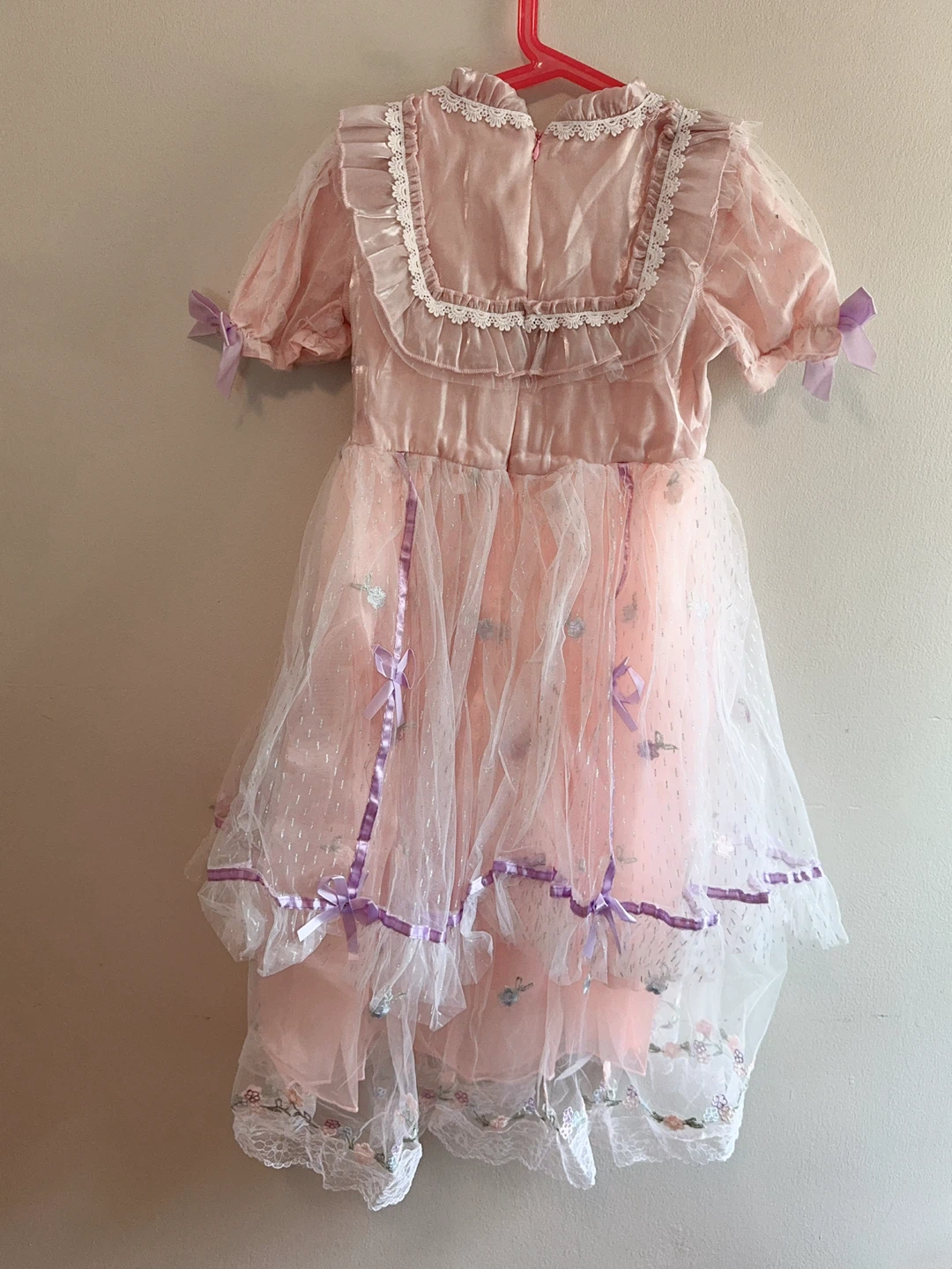 Pink Lace Dress with Bows 8-9T - photo 2