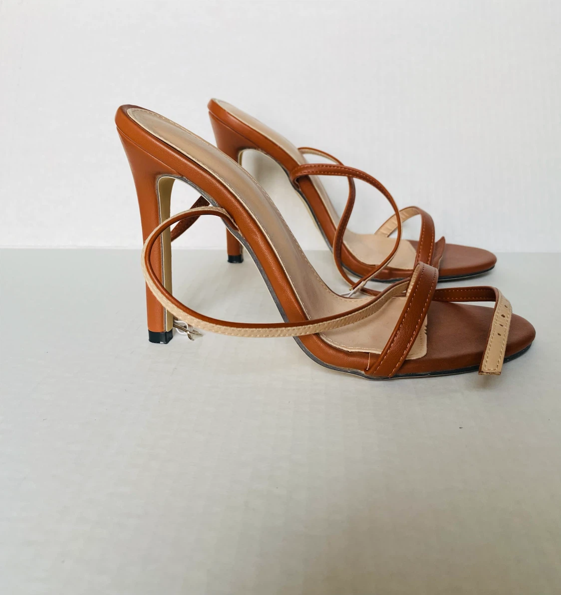 Women’s Brown Ankle Straps Heeled Sandals