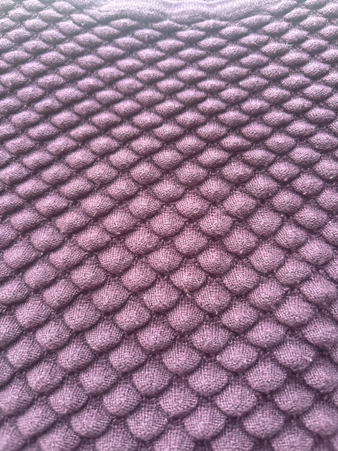 Purple Textured Knit Sweater - photo 2