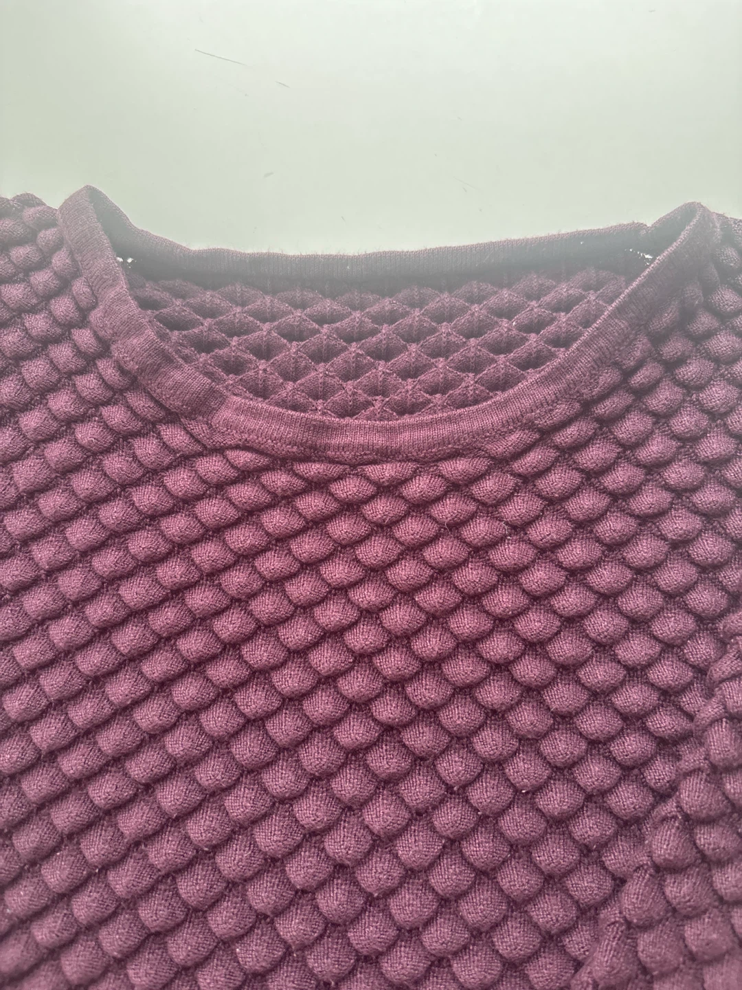 Purple Textured Knit Sweater - photo 3