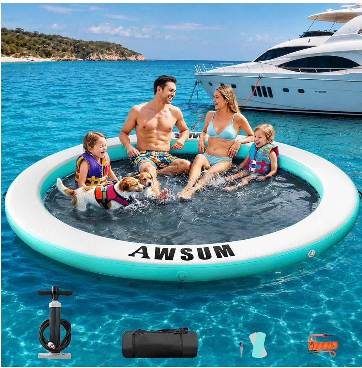 AWSUM 8 FT Inflatable Pool Float for Water Play