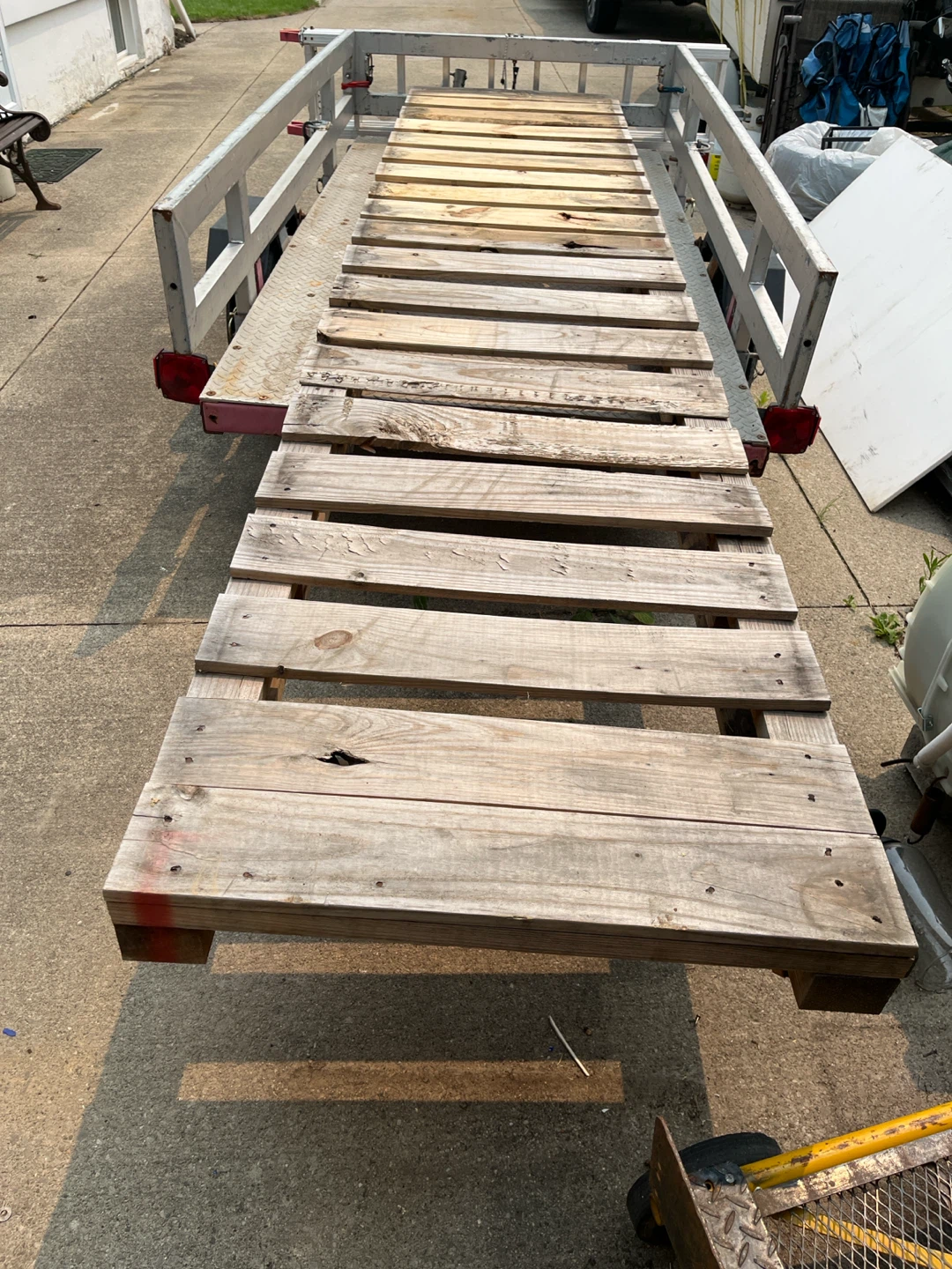 Large solid wood skid