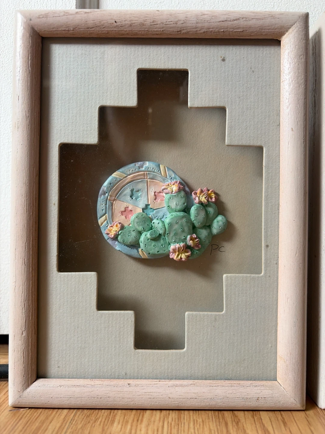 Vintage Figi Graphics 3D Hand Cast Paper Art Southwest Trio - photo 2