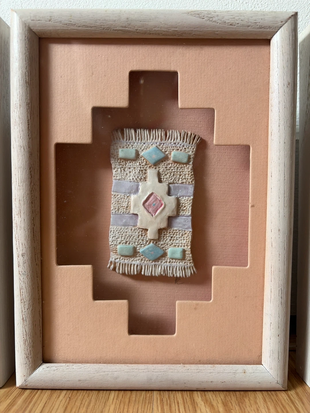 Vintage Figi Graphics 3D Hand Cast Paper Art Southwest Trio - photo 4