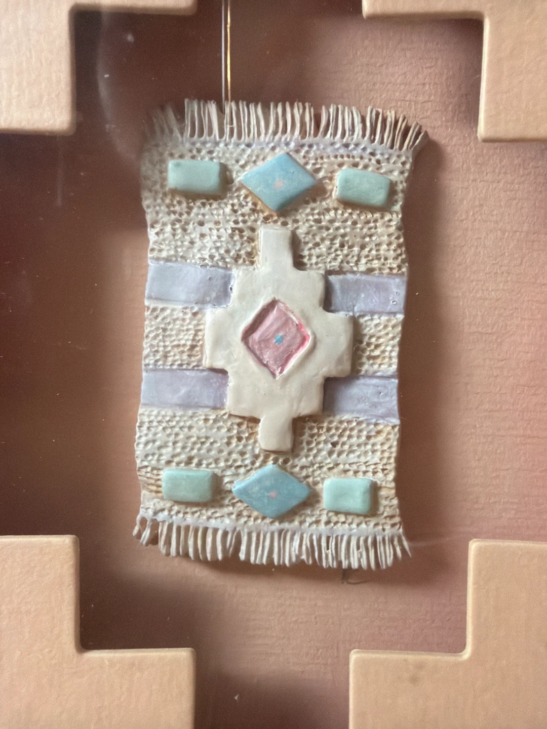 Vintage Figi Graphics 3D Hand Cast Paper Art Southwest Trio - photo 5