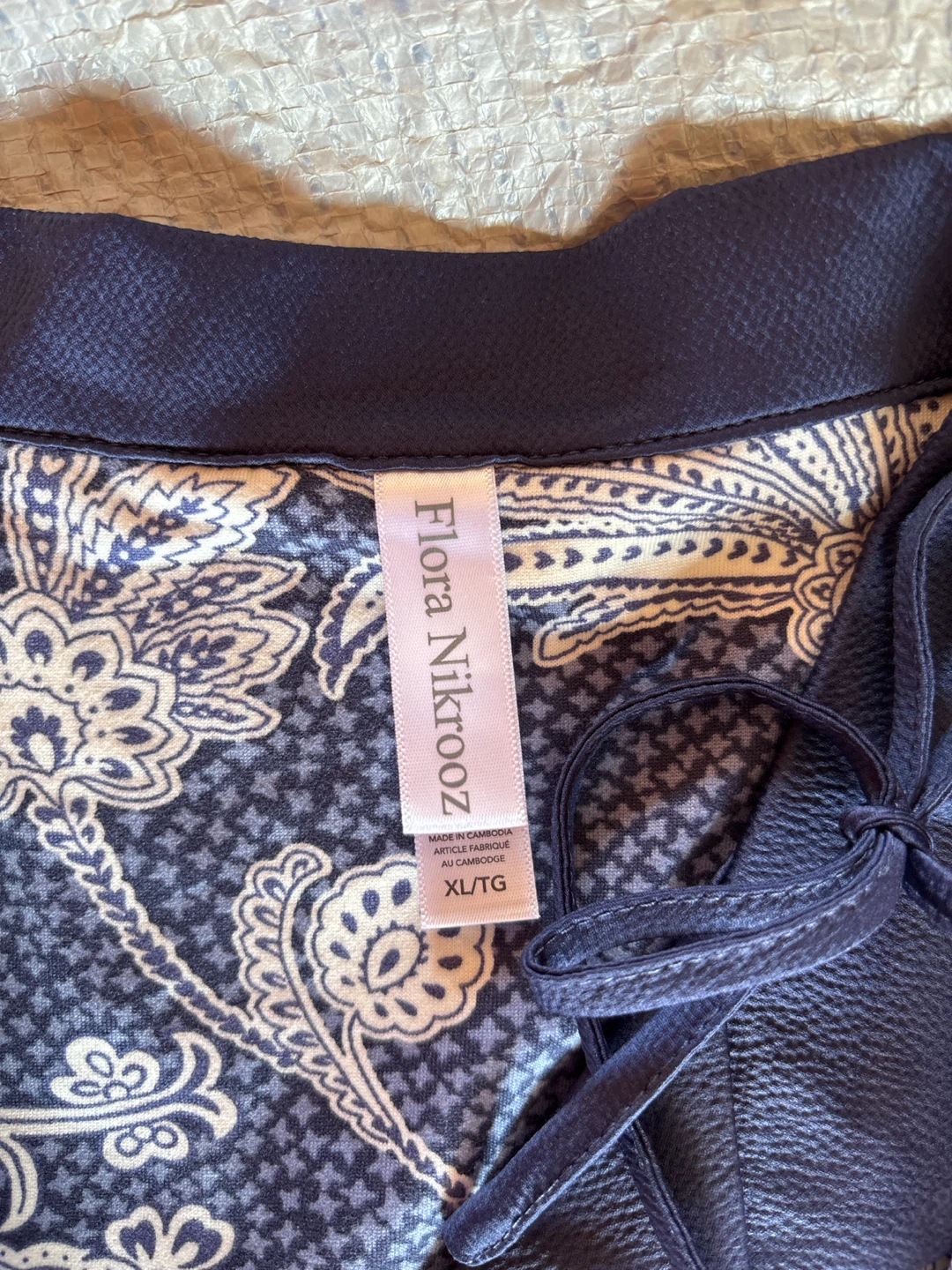 NWOT Flora Nikrooz Pajama Set - Navy Paisley XL/TG - photo 2