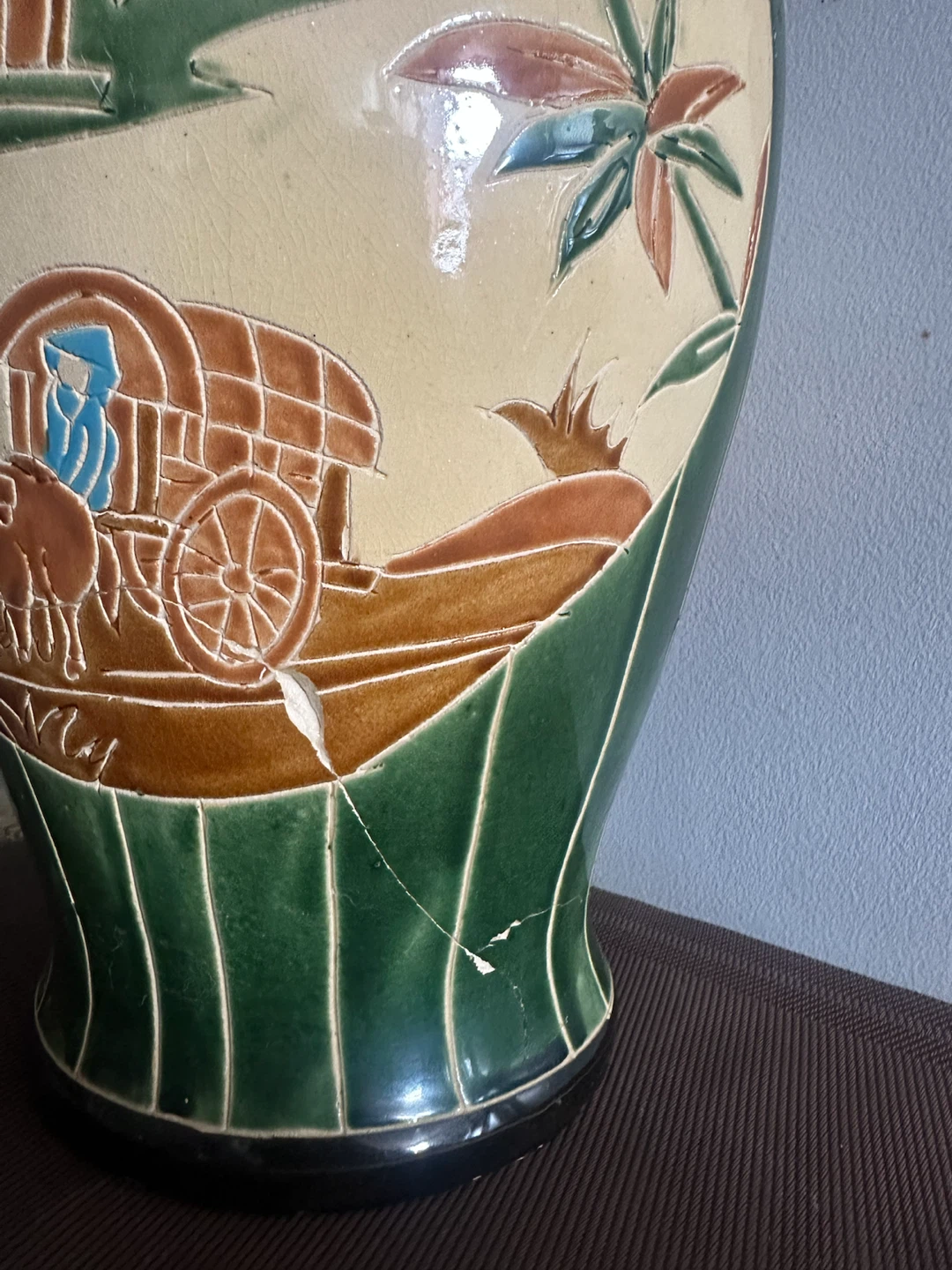 Decorative Ceramic Vase with Village Scene - photo 5