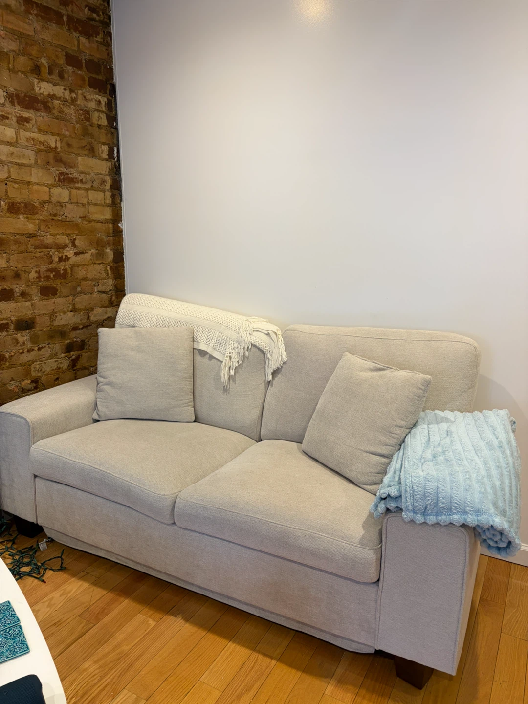 Beige Loveseat Sofa Couch
