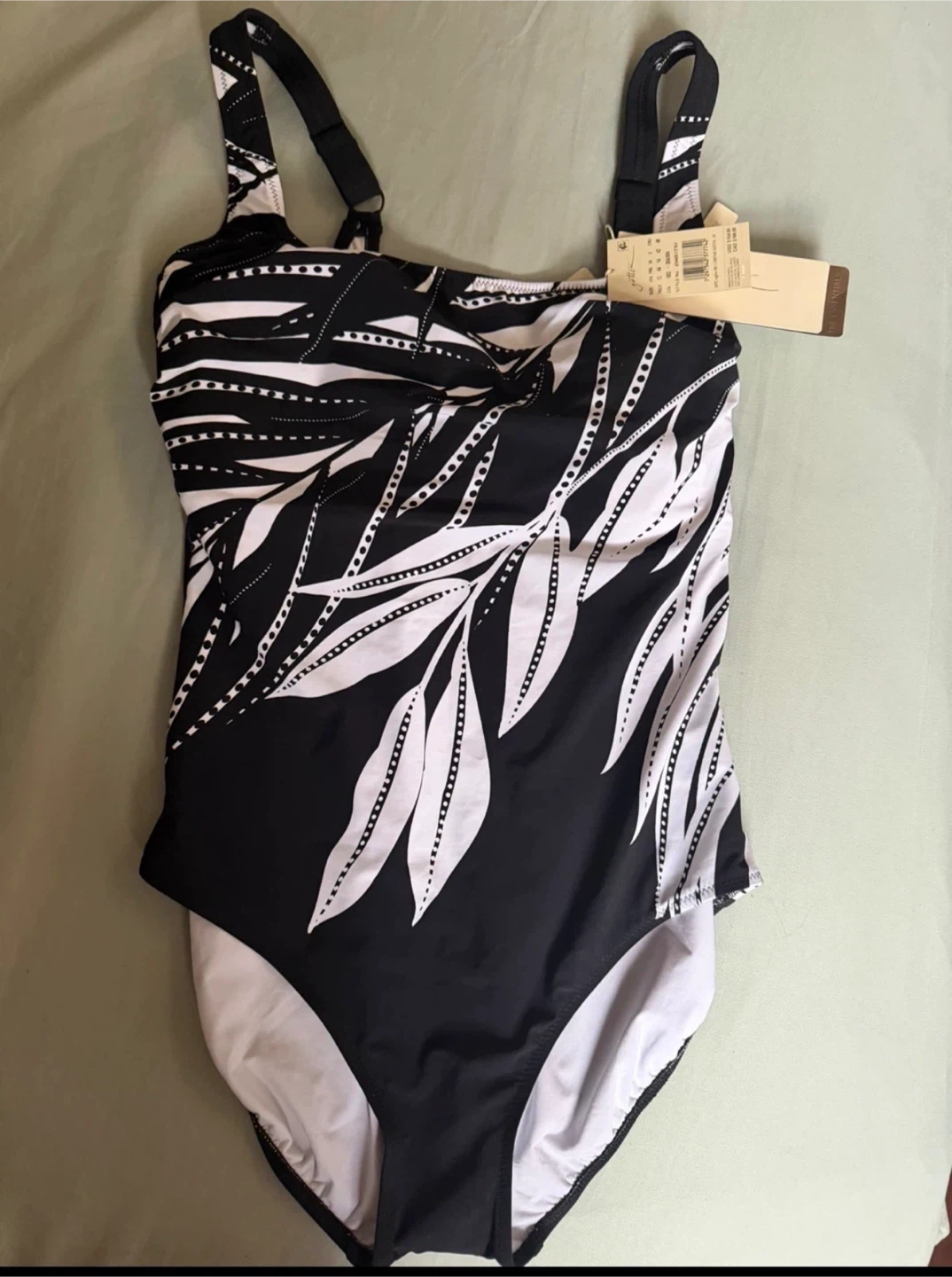 Gottex Womens One Piece Swimsuit - Leafy Print Size 12