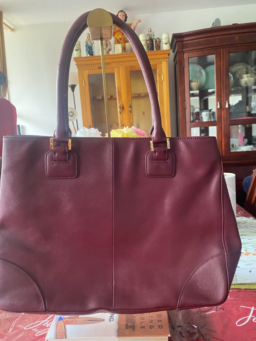 Tory Burch Burgundy Leather Tote Bag - photo 3
