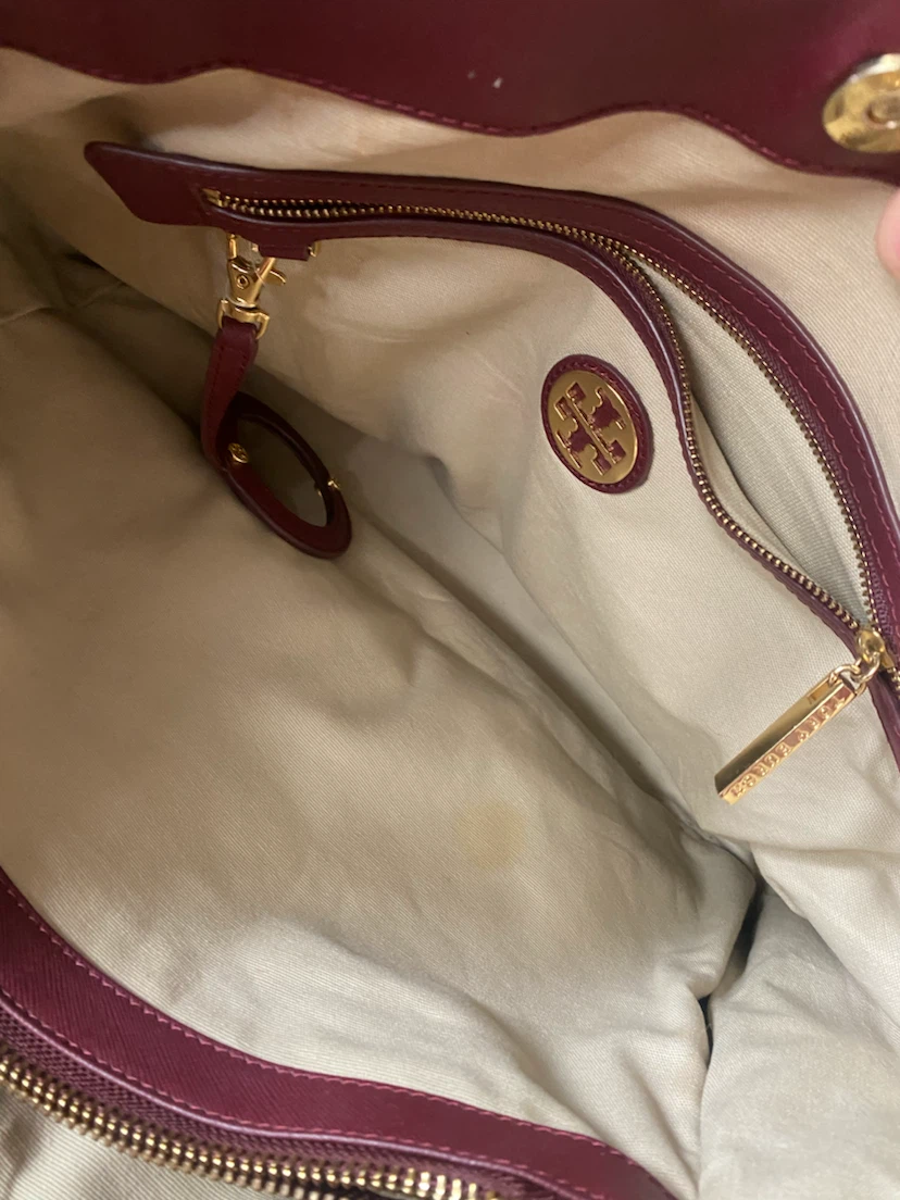 Tory Burch Burgundy Leather Tote Bag - photo 4