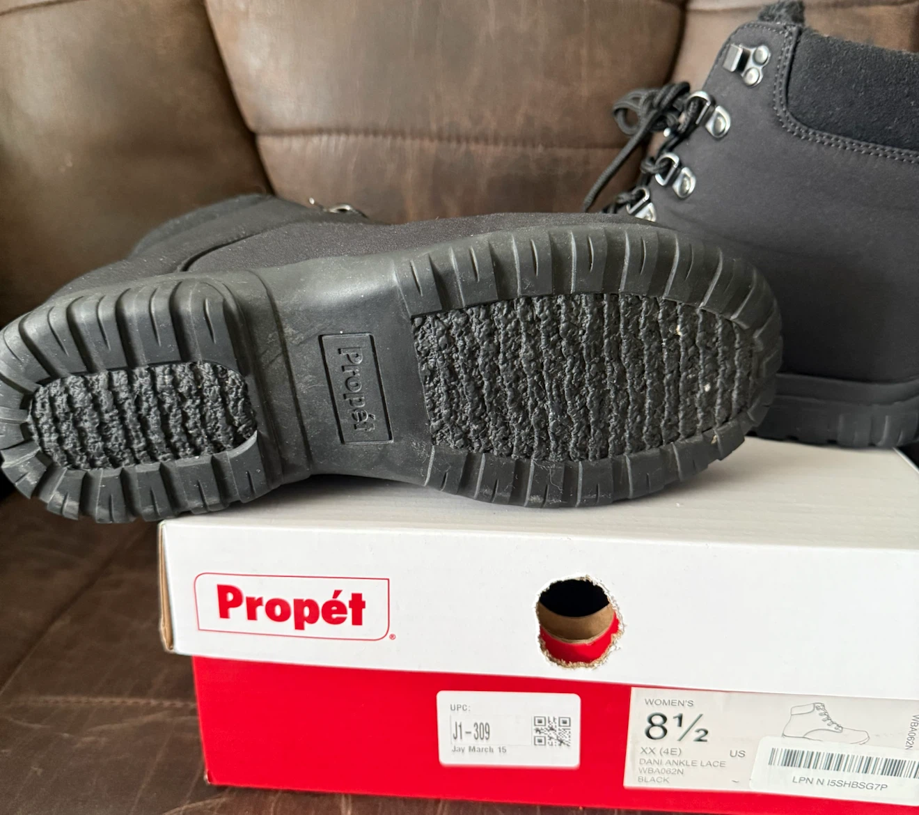 Propet Women's Dani Ankle Lace Black Boots Size 8.5 - photo 3