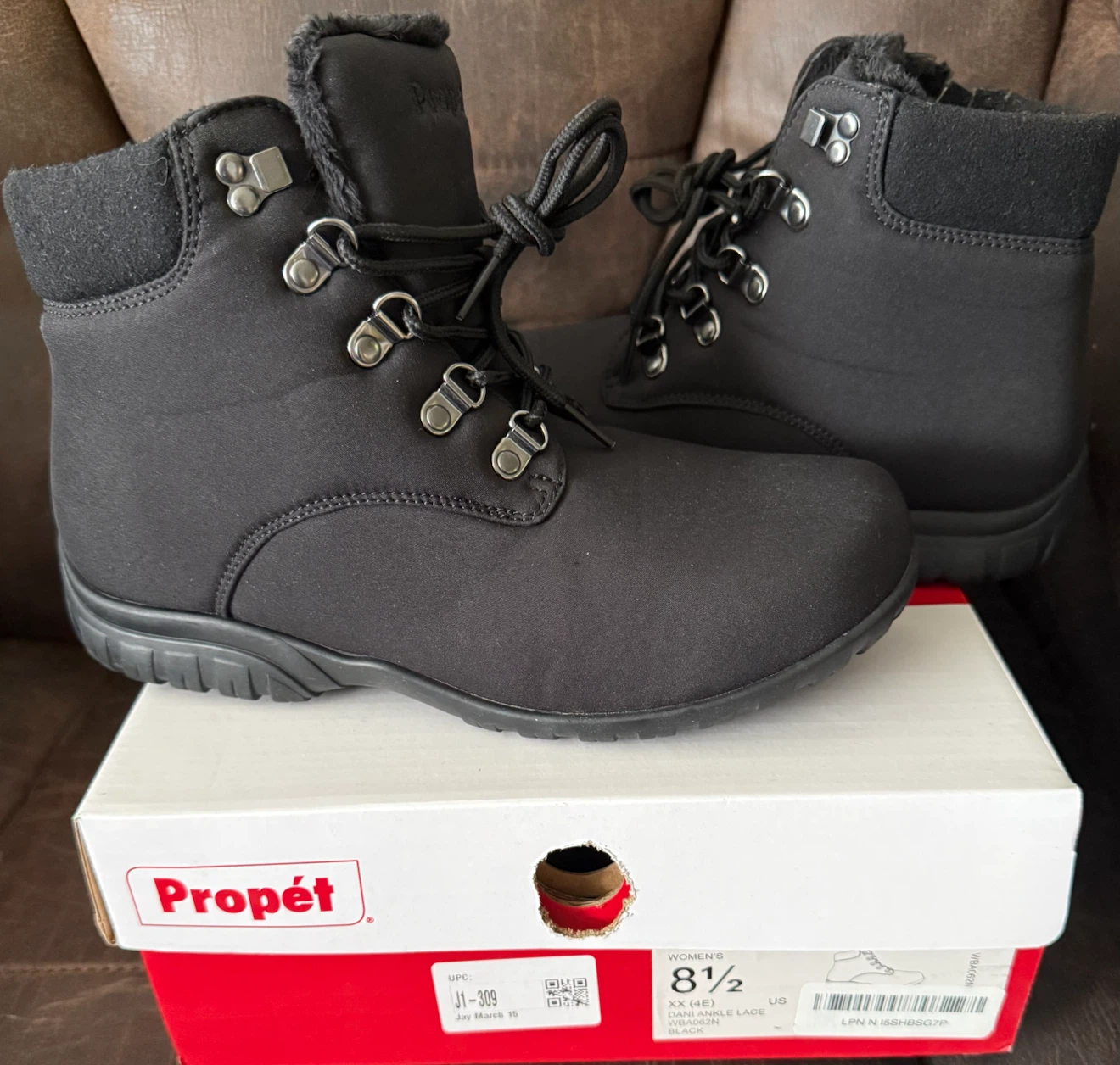 Propet Women's Dani Ankle Lace Black Boots Size 8.5 - photo 4