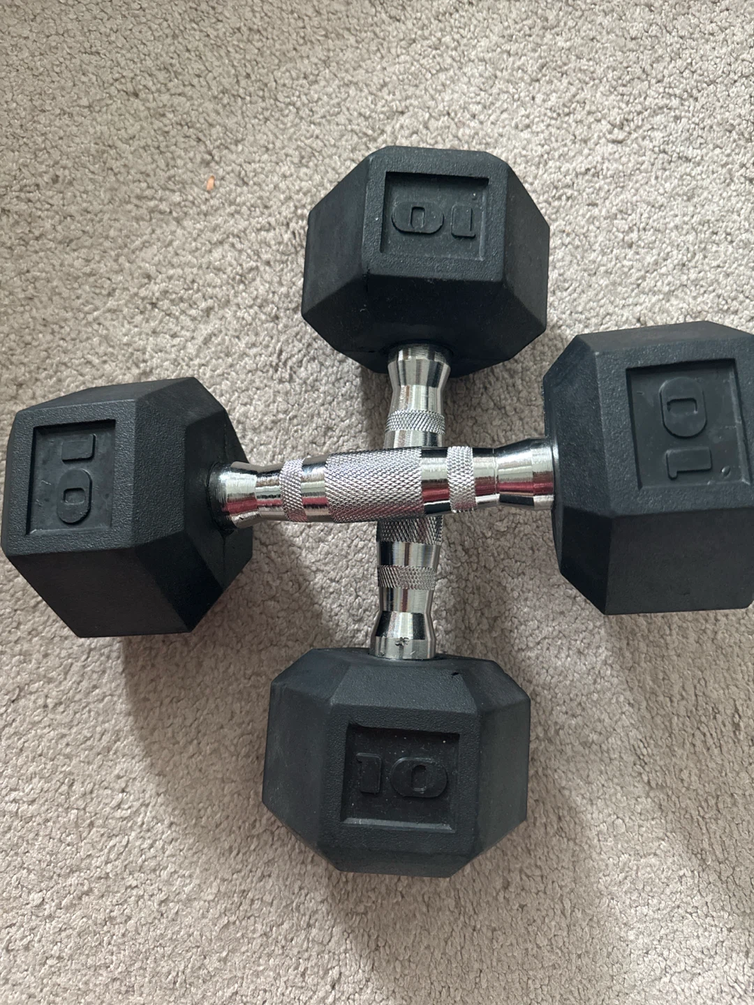 CAP Barbell Coated Hex Dumbbell Weight - Pairs 10 LB