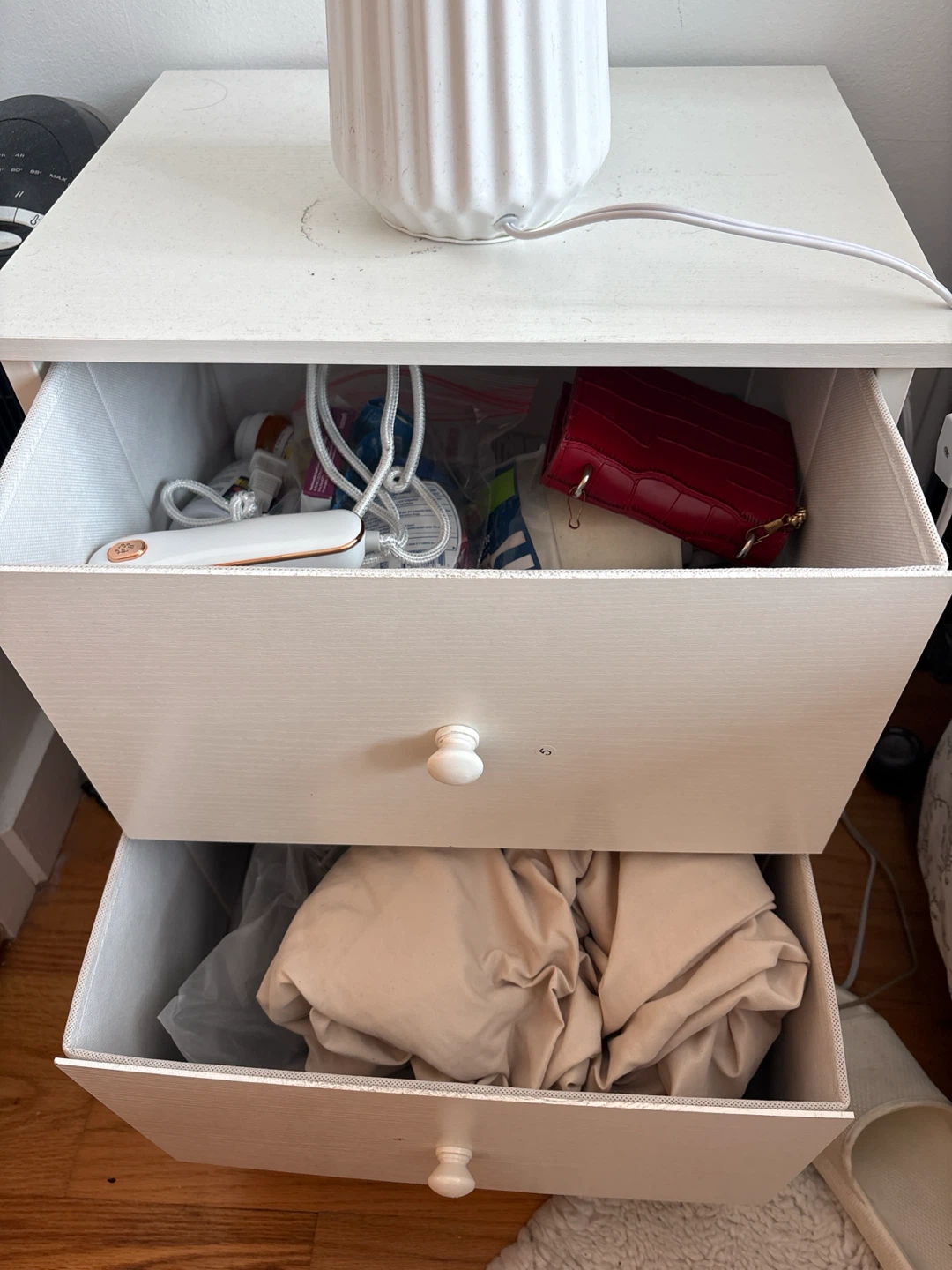 White 2-Drawer Nightstand - photo 2