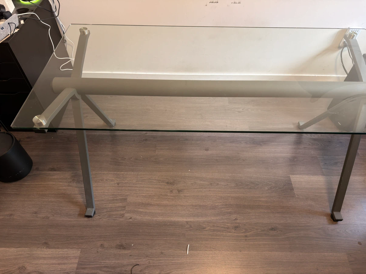 Structube Glass Desk with Metal Frame - photo 2