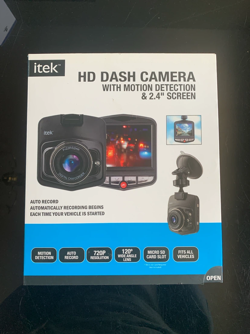 itek HD Dash Camera with Motion Detection & 2.4" Screen