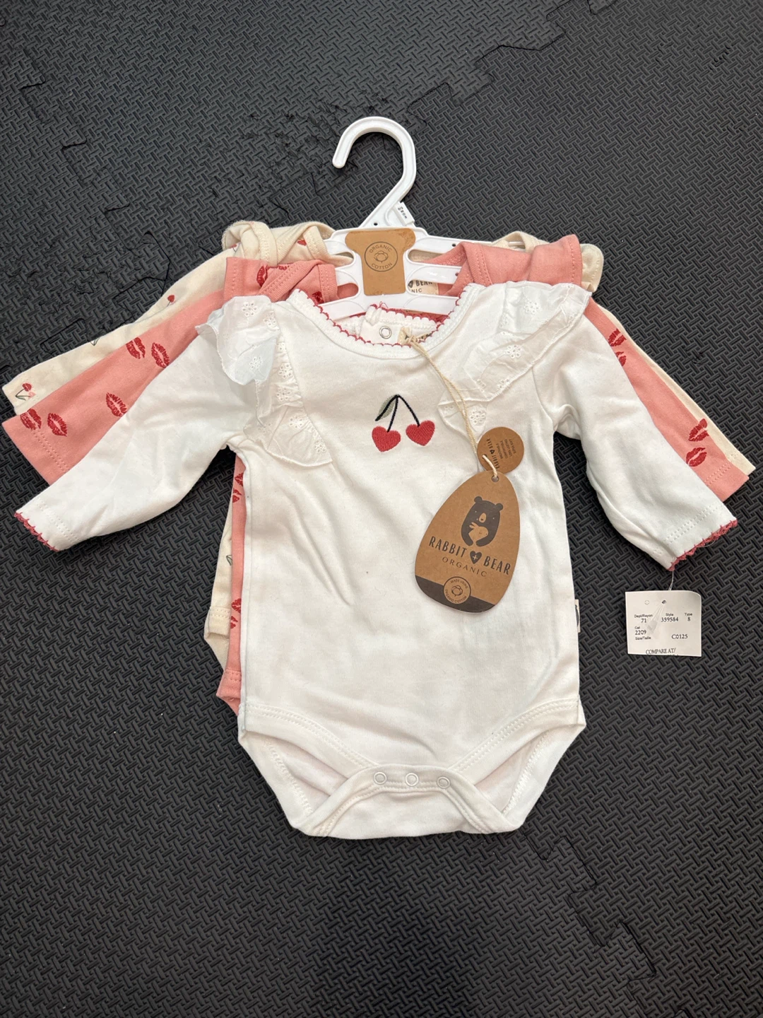 Rabbit Bear Organic Baby Bodysuits (3-Pack)