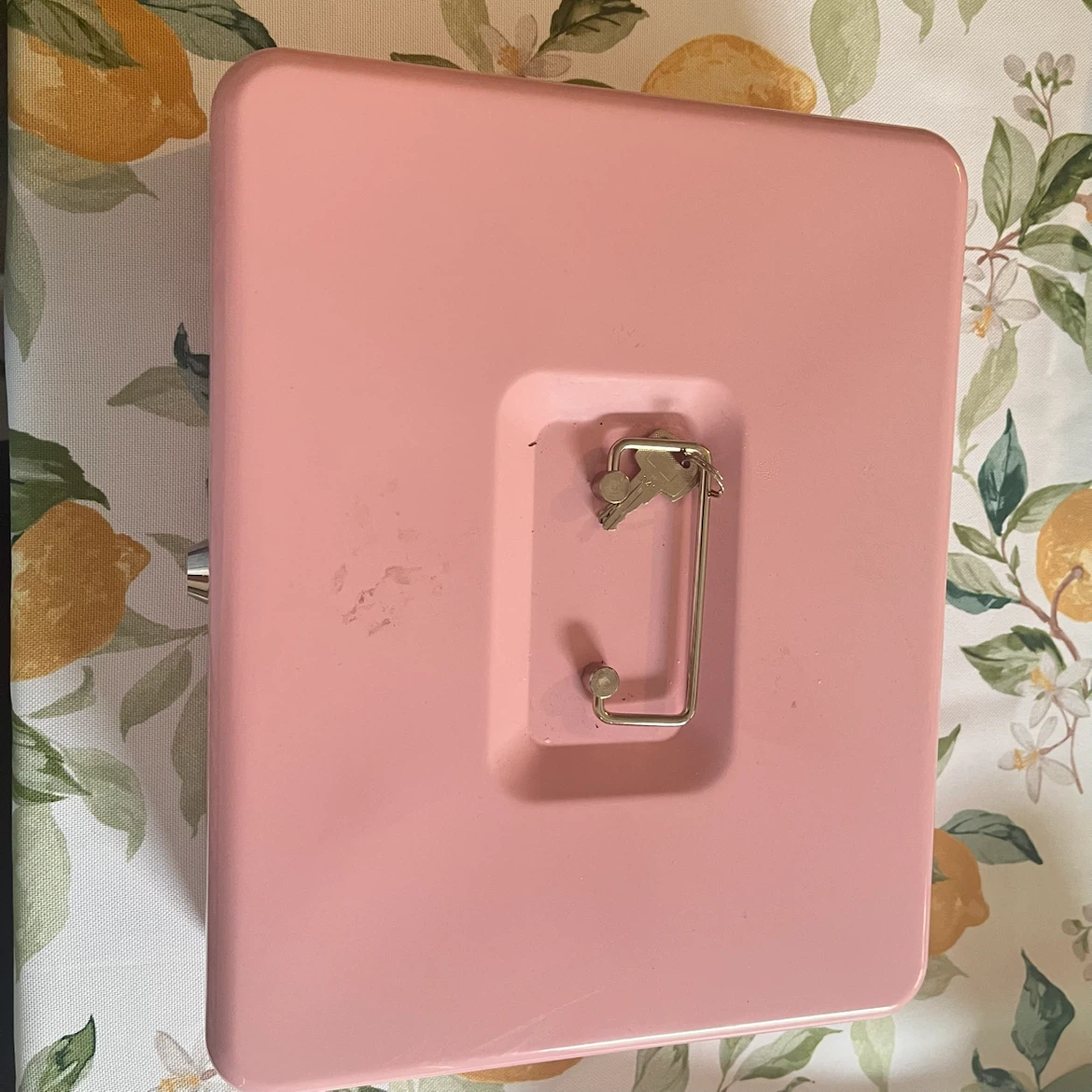 Pink Metal Cash Box with Lock - photo 2