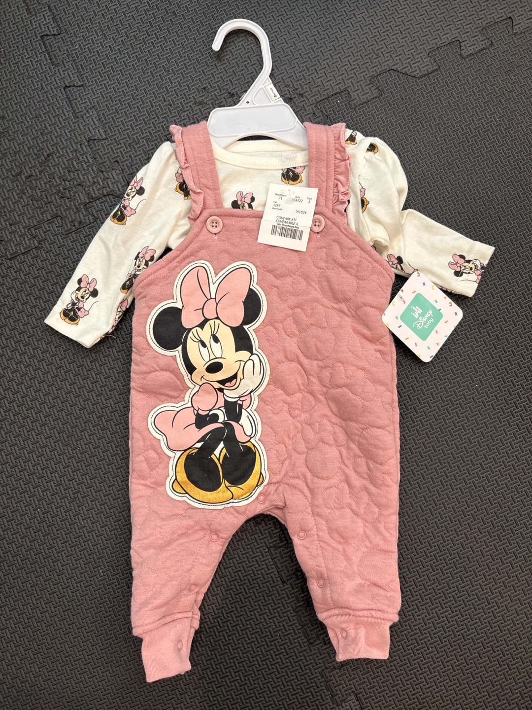 Disney Baby Minnie Mouse Overalls and Long Sleeve Shirt Set