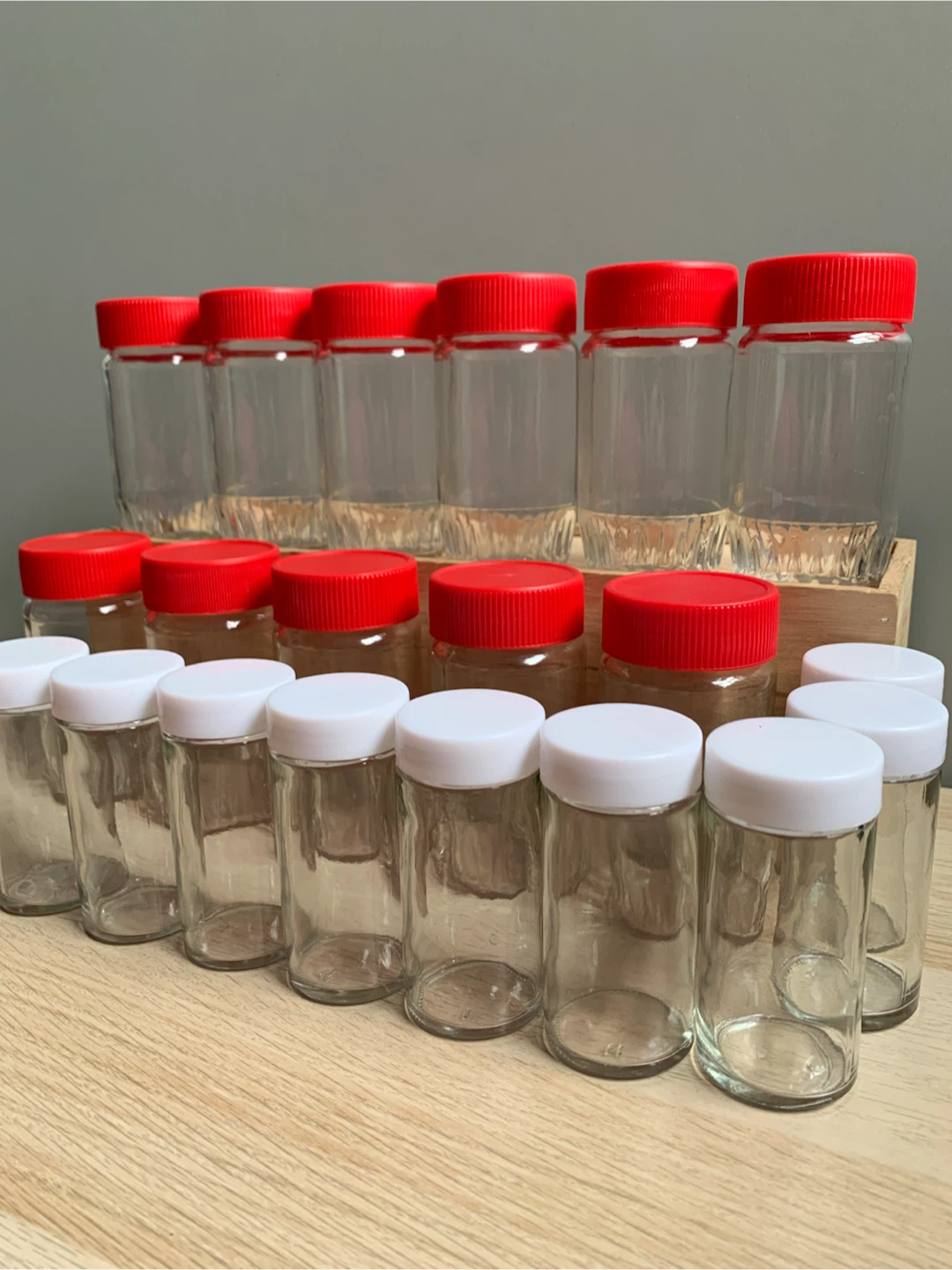 Set of 20 Glass Jars with Lids