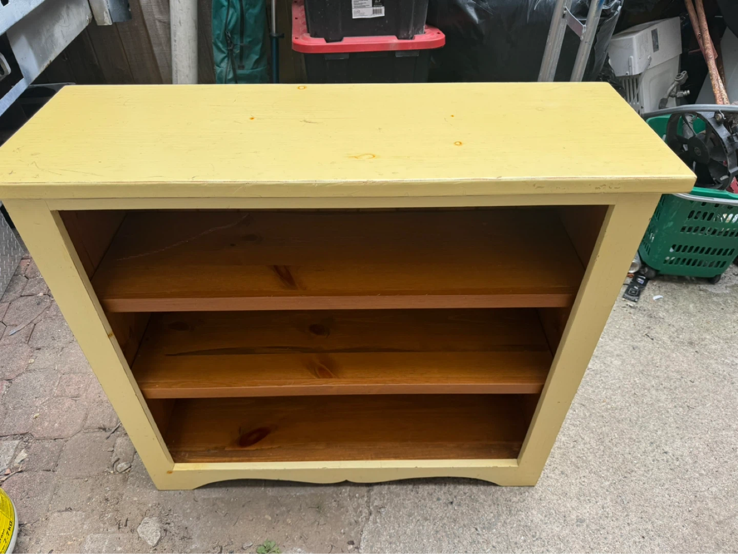 Yellow Wood Shelf Unit