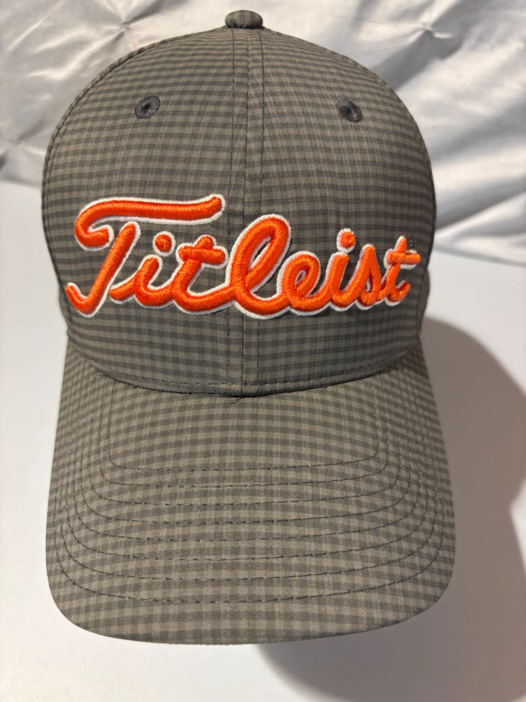 Titleist Golf Adjustable Hat Cap Baseball Men Gray Orange