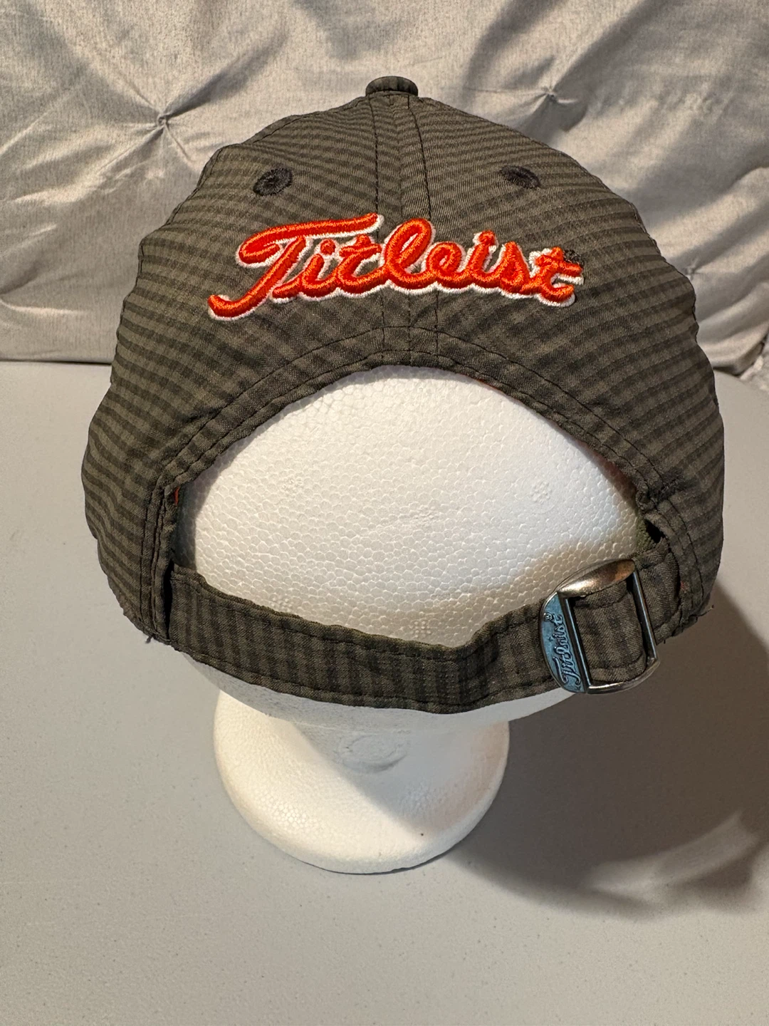 Titleist Golf Adjustable Hat Cap Baseball Men Gray Orange - photo 3