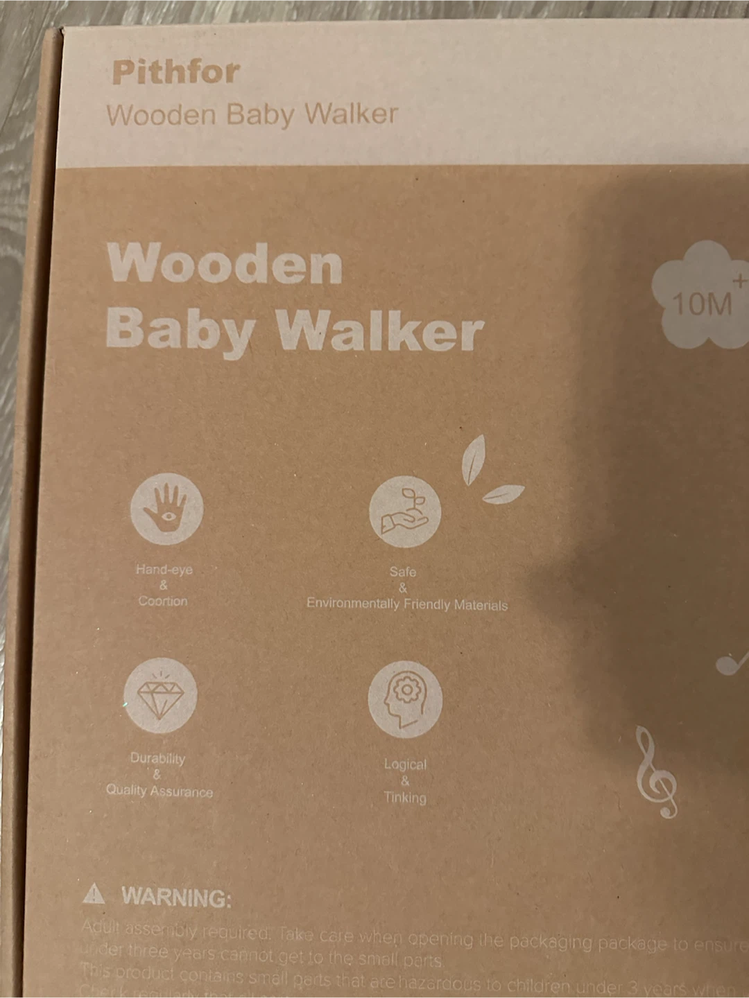 Pithfor Wooden Baby Walker with Activity Center - photo 2
