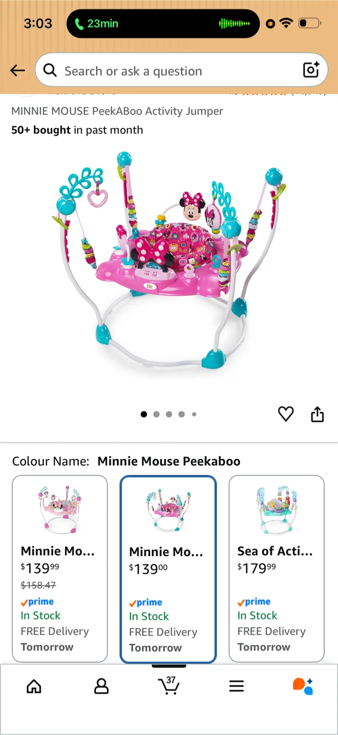 Minnie Mouse PeekABoo Activity Jumper
