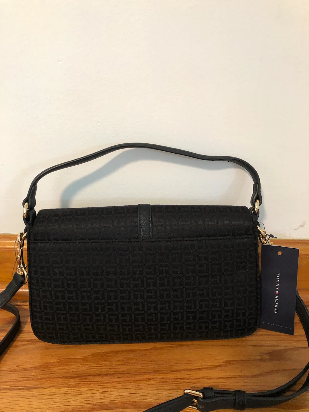 Tommy Hilfiger Black Monogram Shoulder Bag - photo 2