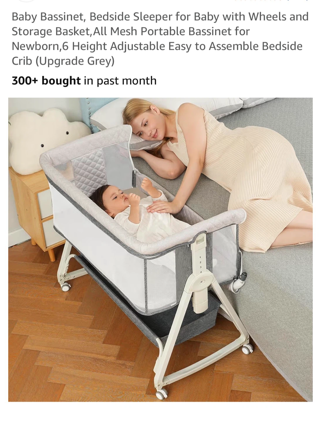 Baby Bassinet Bedside Sleeper, fitted sheets, mattress pads
