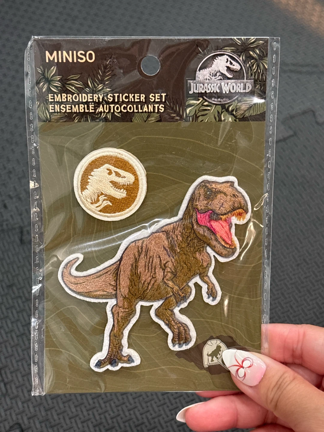 Miniso Jurassic World Embroidery Sticker Set