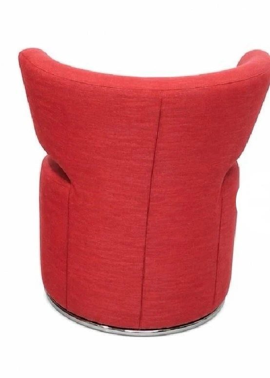 Red Swivel Barrel Chairs - Pair - photo 2
