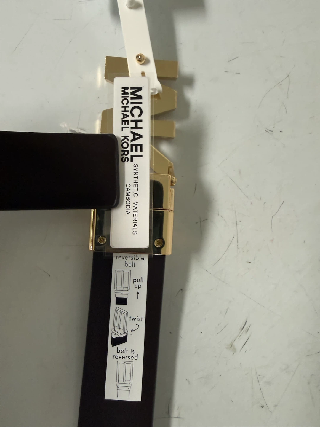 Michael Kors Reversible MK Logo Belt Size M - photo 4
