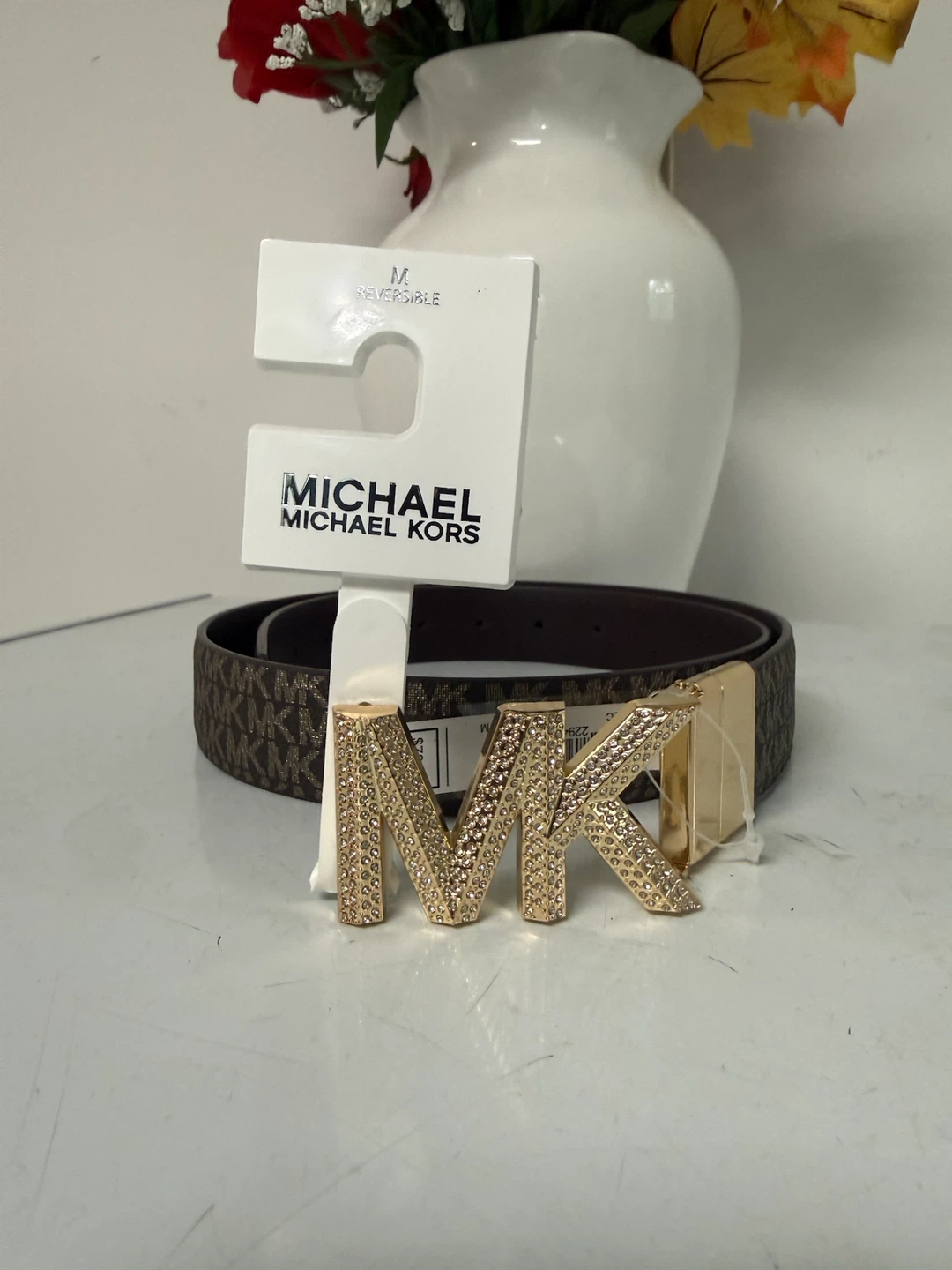 Michael Kors Reversible MK Logo Belt Size M - photo 5